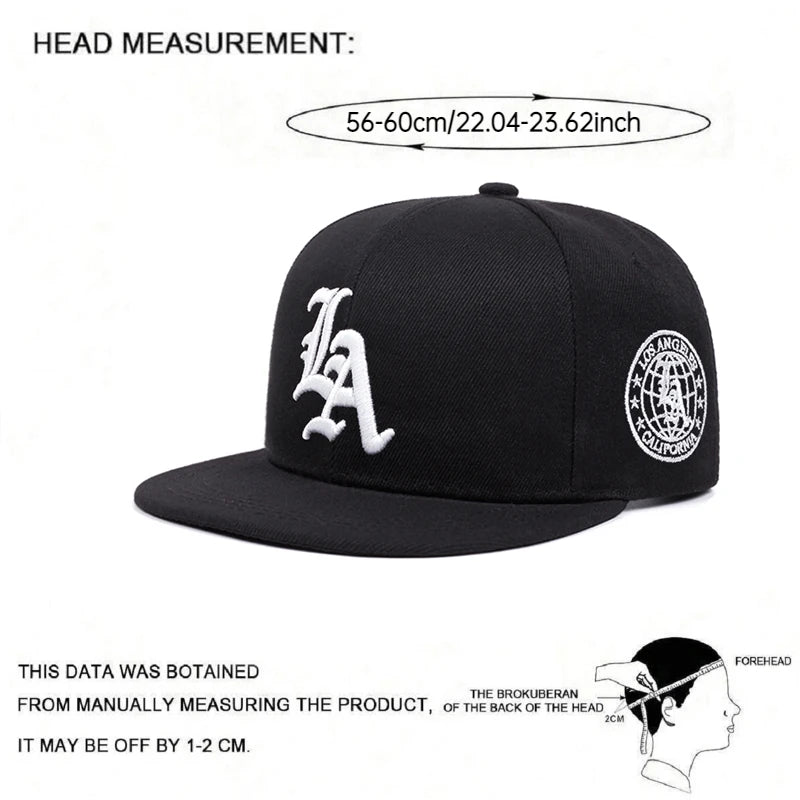 Chapeau de Baseball Simple en coton brodé avec lettres de la terre de Los Ange , chapeau HipHop d'extérieur, nouvelle collection 2025