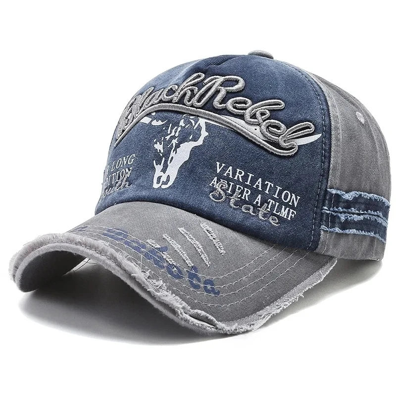 Casquette Vintage en coton délavé unisexe, casquette de Baseball avec lettres brodées, homme et femme..