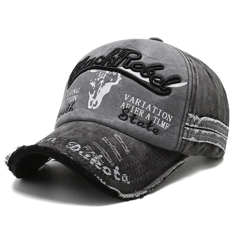 Casquette Vintage en coton délavé unisexe, casquette de Baseball avec lettres brodées, homme et femme..